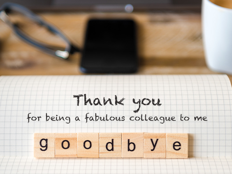 goodbye colleague message